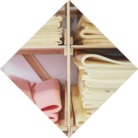 Diverse soorten foam wat wordt gebruikt bij meubelstofferen