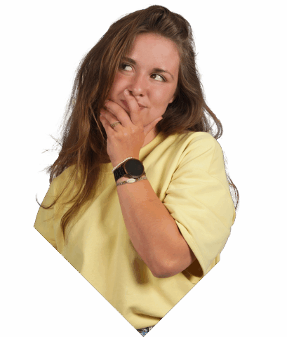 Portretfoto van een student die nadenkt