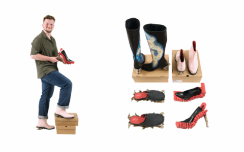 Examenstudent creatief vakman exposeert met werkstuk